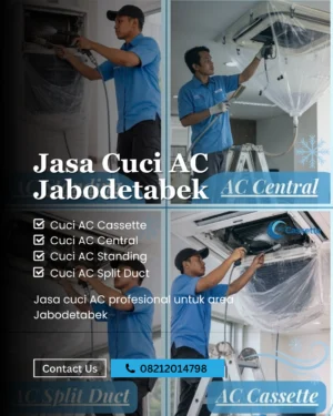 Jasa cuci AC kantor profesional di Jakarta - Nusa Service AC