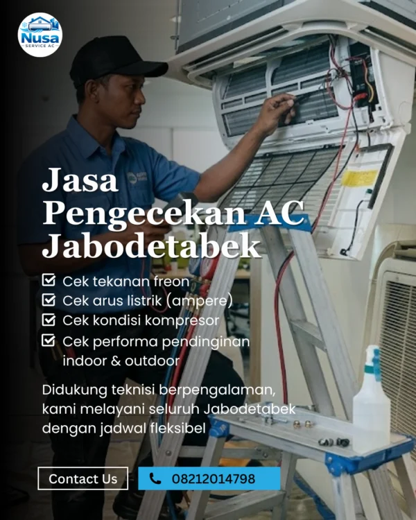 Pengecekan teknis AC kapasitas besar 3 PK sampai 50 PK - Nusa Service AC