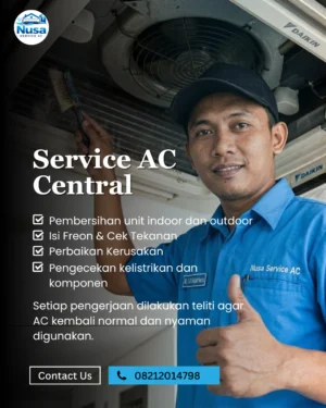 Teknisi AC Central gedung industrial dan mall - Nusa Service AC