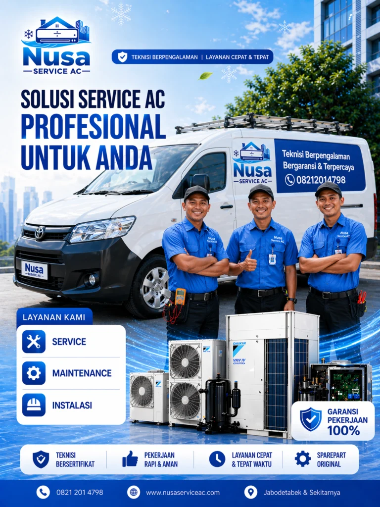 gambar poster jasa service ac dari nusa service ac